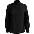 thumbnail image 4 of EDFBUYKRS Fall Striped Shirt Women Causal Comfy Pullover Long Sleeve Shirts Solid Color Long Sleeve Tops Fashion Printed O-Neck Long Sleeve Blouses, for Women Xxl, 4 of 4
