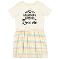 thumbnail image 3 of Inktastic Grandma Grandpa Love Me Arrow Girls Toddler Dress, 3 of 5
