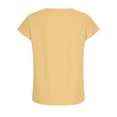 thumbnail image 3 of Dpjklzsn Women's Pintuck Short Sleeve Blouse, Half Button Crewneck Shirt with Pleated Front for Casual Summer Wear, 3 of 6