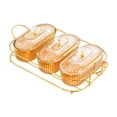 thumbnail image 3 of Bandeja para secos con tapa, caja de almacenamiento de alimentos con bandeja, bandeja para aperitivos, multifuncional para el hogar, Ámbar, 3 of 9