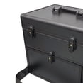 thumbnail image 5 of Makeup Carrying Case with Adjustable Dividers Nail varnish Organizer for Makeup Black with Strap, 5 of 5