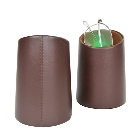 Bleiou 2 Pack Eyeglasses Holder Stand up Glasses Case for Desks or Nightstands,Brown