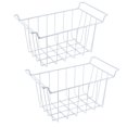 thumbnail image 1 of 2 Pack Freezer Organizer Bins, Refrigerator Wire Storage Baskets with Handles, Large Household Container Bins for Kitchen Cabinets,, 1 of 7