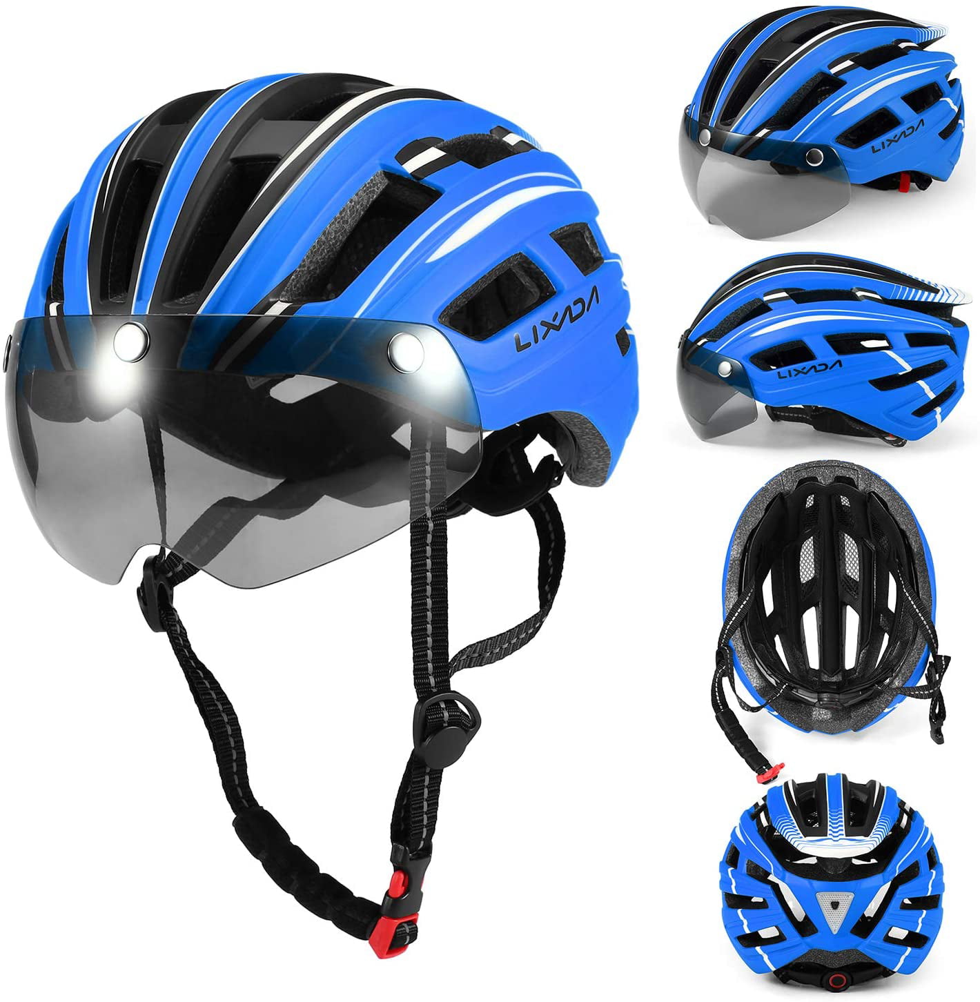 New Adult Cycling Helmet MTB Road Bicycle Bike Head Protect Helmet With Goggles 