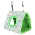 thumbnail image 3 of Bird Hanging Bed, Bird Hammock Bear Pattern Triangular Shape Pet Supplies Soft Comfortable Easy To Hang  For Bird Cage S Bear Pattern And Green Bottom, 3 of 8