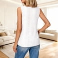 thumbnail image 5 of MaFYtyTPR Women's Sleeveless Tops Summer Solid Color Casual Eyelet Button Loose Tank Top for Women White L, 5 of 5