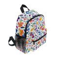 thumbnail image 2 of FORMRS School Backpack with Front Zippered Pocket 12" Student Travel Daypack, Purple Wildflower Pattern, 2 of 6