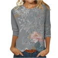 thumbnail image 2 of WJHWSX Womens Tops,Tops for Women,Breathable,Crew Neck,Printed,Multicolor,XL, 2 of 5