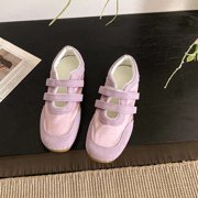 Women Flat Mary Jane Shoes Casual Hook and Loop Strap Comfort Walking Flats