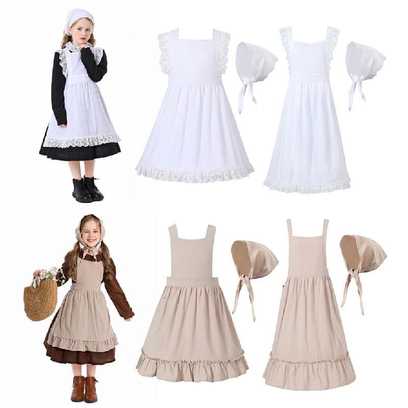 Aellinatey Maid Apron Kitchen Cooking Baking Cleaning Apron for Girl Women Halloween