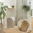 thumbnail image 2 of Casafield Oval Laundry Hamper with Lids and Removable Liner Bags - Whitewash White, Woven Water Hyacinth 2-Section Laundry Basket for Clothes, 2 of 7