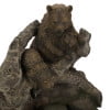 Aza Callan Outdoor Bear Family Fountain, Light Brown and Moss