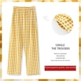 thumbnail image 3 of Pantalones de pijama para mujer, otoño e invierno, de algodón, sueltos, a cuadros, para uso exterior, primavera y otoño, verano, para el hogar, para chicas gorditas, 3 of 5