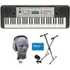 Yamaha YPT-255 61-Key Keyboard Pack with Headphones, Power Supply and Stand with $10 Giftcard