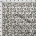 thumbnail image 3 of oneOone Cotton Poplin Fabric Leaves & Floral Ikat Printed Craft Fabric BTY 56 Inch Wide, 3 of 4