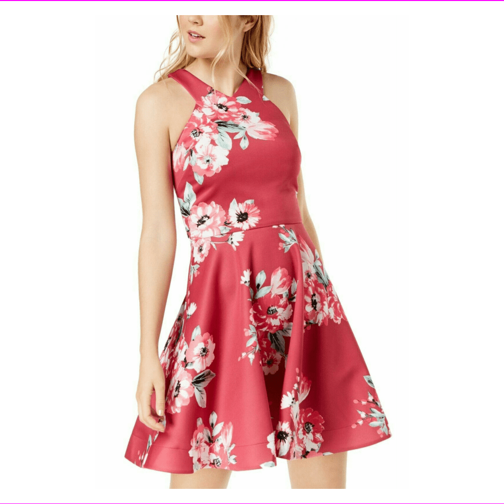 sequin hearts floral dress
