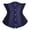 Navy, variant on Corset Belt for Women Fishbone Wide Waist Corset Pirate Belt Halloween Bustier Top Plus Size Satin Waist Cincher Overbust