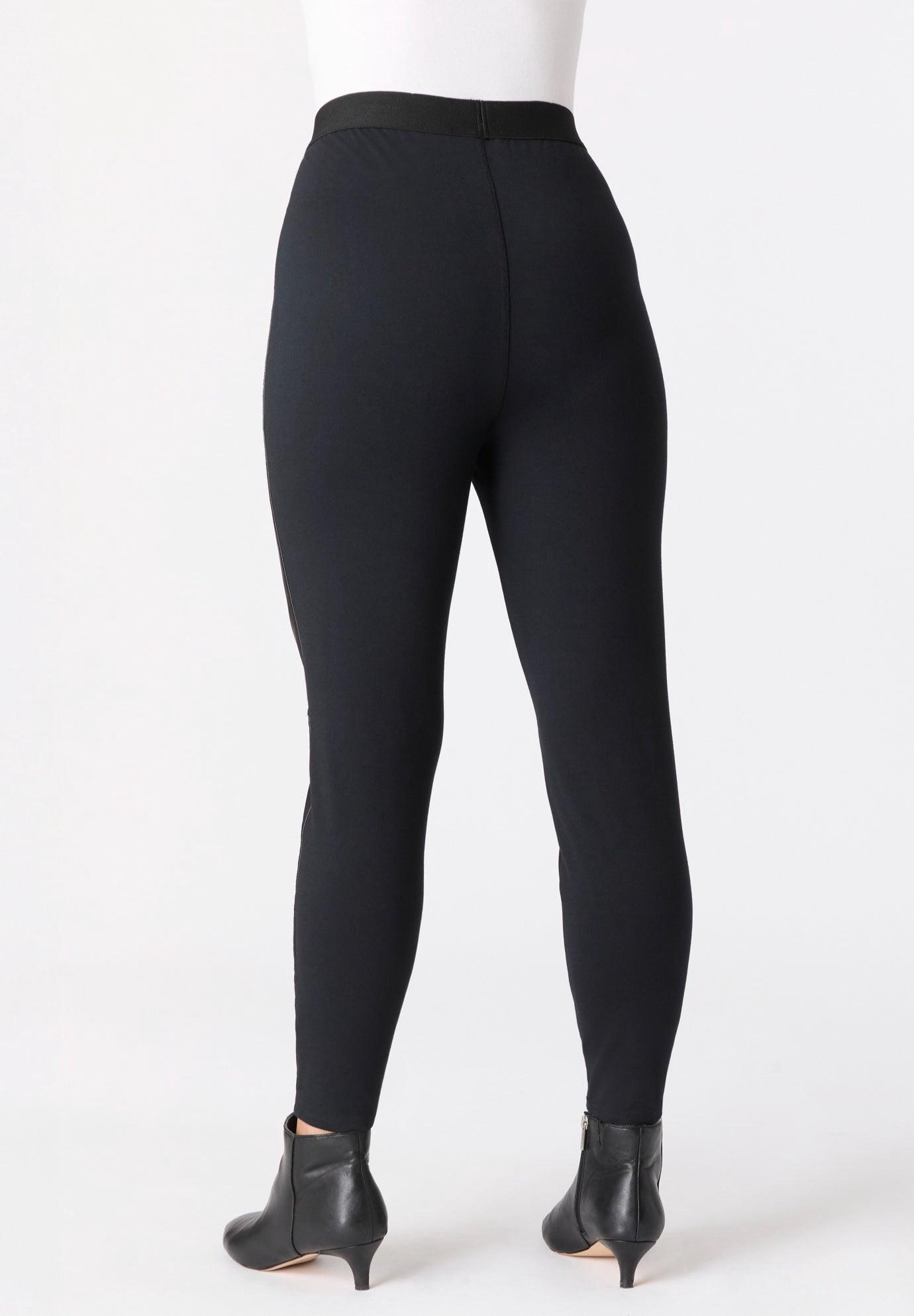 Roaman's Women's Plus Size Faux Leather Legging