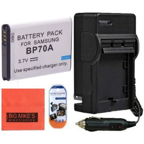BP-70A Batterie et Chargeur de Batterie pour Samsung DV150F ES65 ES80 ES80 MV800 PL120 PL170 PL20 PL200 PL80 SL50 SL600 SL605