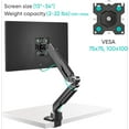 thumbnail image 5 of Single Monitor Desk Mount for 13-34 Inch Screens, Up to 22 lbs, PC Monitor Arm, Gas Spring, 75x75 & 100x100 VESA, Full Motion, Black, 5 of 5