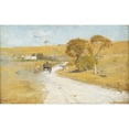 thumbnail image 2 of Arthur Streeton 14x11 Gold Ornate Wood Frame and Double Matted Museum Art Print Titled - At Templestowe (1889), 2 of 4