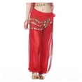 thumbnail image 4 of Belly Dance Pants Women Harem Pants Chiffon Sequins Loose Hockey Pants for Female, 4 of 7