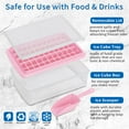 thumbnail image 2 of Ice Cube Tray with Lid and Bin for Freezer, Easy Release 55 Nugget Ice Tray with Cover, Storage Container, Scoop. Perfect Small Ice Cube Maker Tray & Mold. Flexable Durable Plastic, BPA Free, 2 of 6