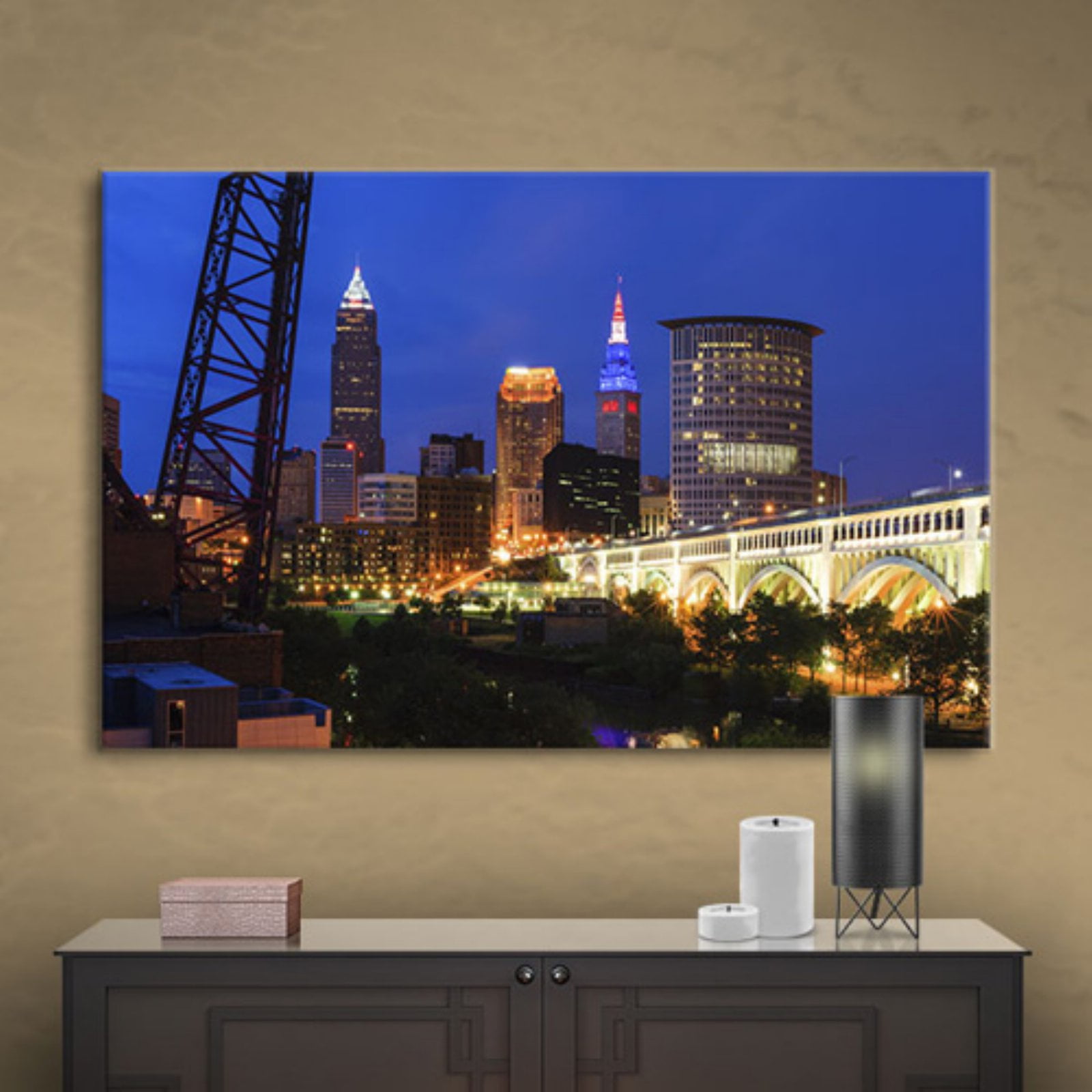 Cody York "Cleveland 21" Floater-Framed Gallery-Wrapped Canvas