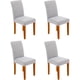 thumbnail image 1 of Fundas elásticas para sillas de comedor – Juego de 4 fundas protectoras universales extraíbles y lavables para asientos de sillas para cocina, ceremonia, boda, banquete, hotel y fiesta, 1 of 5