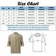 thumbnail image 3 of T Shirts for Men Casual Tops Winter Fall Long Sleeve Male Solid Roll Up Sleeve Blouse Stand Collar T-shirt Top, 3 of 5