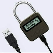 Smart Time Lock Lcd Display Time Lock Multifunction Travel Electronic Timer, Waterproof Usb Rechargeable Temporary Timer Padlock