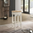 thumbnail image 2 of Carolina Classics Irving 30" Swivel Rush Seat Bar Stool in Antique White, 2 of 5