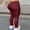 Burgundy, variant on Y2K High Waist Slant Pocket Stretchy and Comfortable Skinny Pants Tapered Design Womens Fashion Bottoms