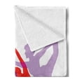 thumbnail image 2 of Yoga Soft Flannel Fleece Throw Blanket, Yoga Body Forms Poses Female Silhouettes Sportswomen Colorful Composition, Cozy Plush for Indoor and Outdoor Use, 70" x 90", Multicolor, by Ambesonne, 2 of 5