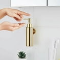 thumbnail image 4 of Distributeur de Savon Mural en Acier Inoxydable 304 pour Décoration (Rond, Or), 4 of 5