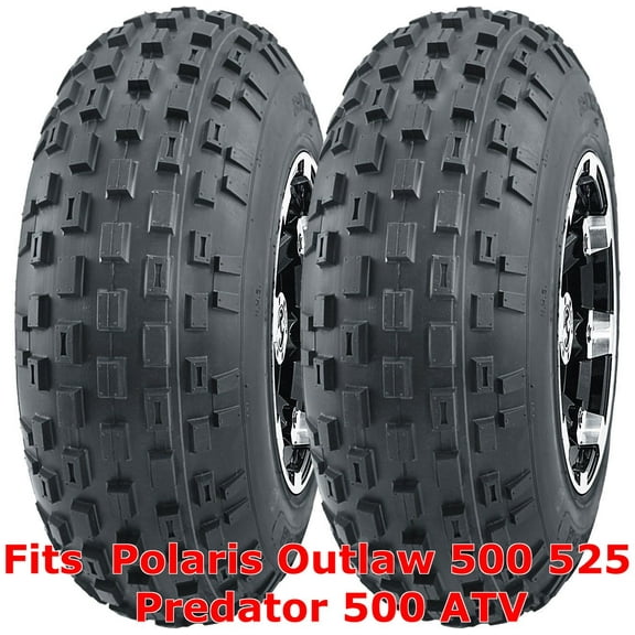 Polaris Outlaw 500 525 Predator 500 ATV 2 front 21x7-10 21x7x10 Knobby tires