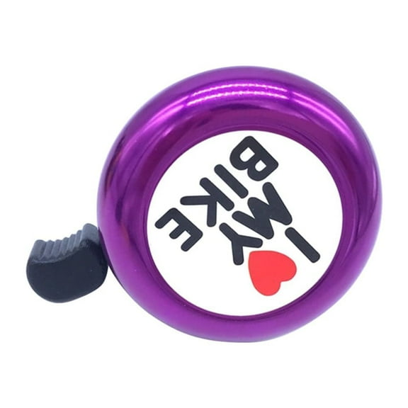 Ring Bell New Safe Printed Sound Horn Warning Ring Bell Accessory for 22MM Pipe Handlebar (Purple)