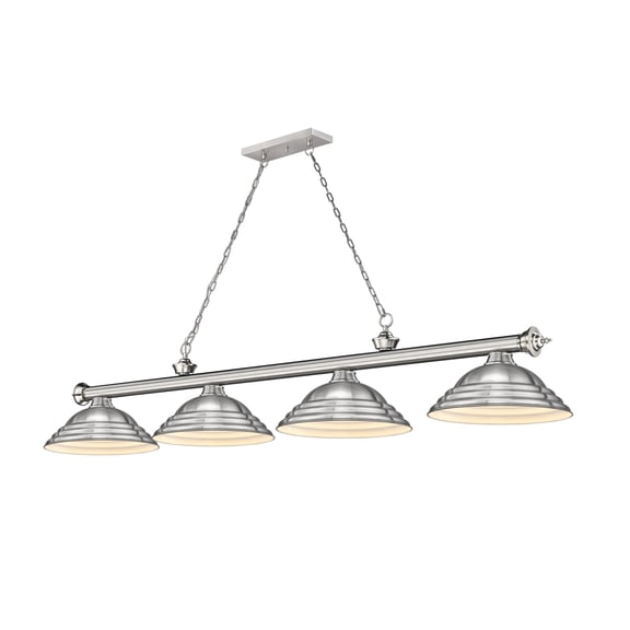 2306-4BN-SBN-Z-Lite-Cordon - 4 Light Billiard In Traditional and Classical Style-13.75 Inches Tall and 14 Inches Wide