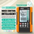 thumbnail image 2 of ANENG Q60S Digital Multimeter Voice Control TRMS 6000 Counts Portable Ohm Volt Amp Tester for Measuring Voltage Current Resistance Capacitance Temperature Diode NCV Continuity Test with Flas, 2 of 7