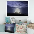 thumbnail image 3 of Designart 'Full Moon Rising In A Cloudy Night Sky' Nautical & Coastal Framed Art Print, 3 of 4