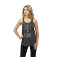 thumbnail image 2 of Thread Tank Salt And Light Women's Sleeveless Flowy Racerback Tank Top Charcoal Small, 2 of 5