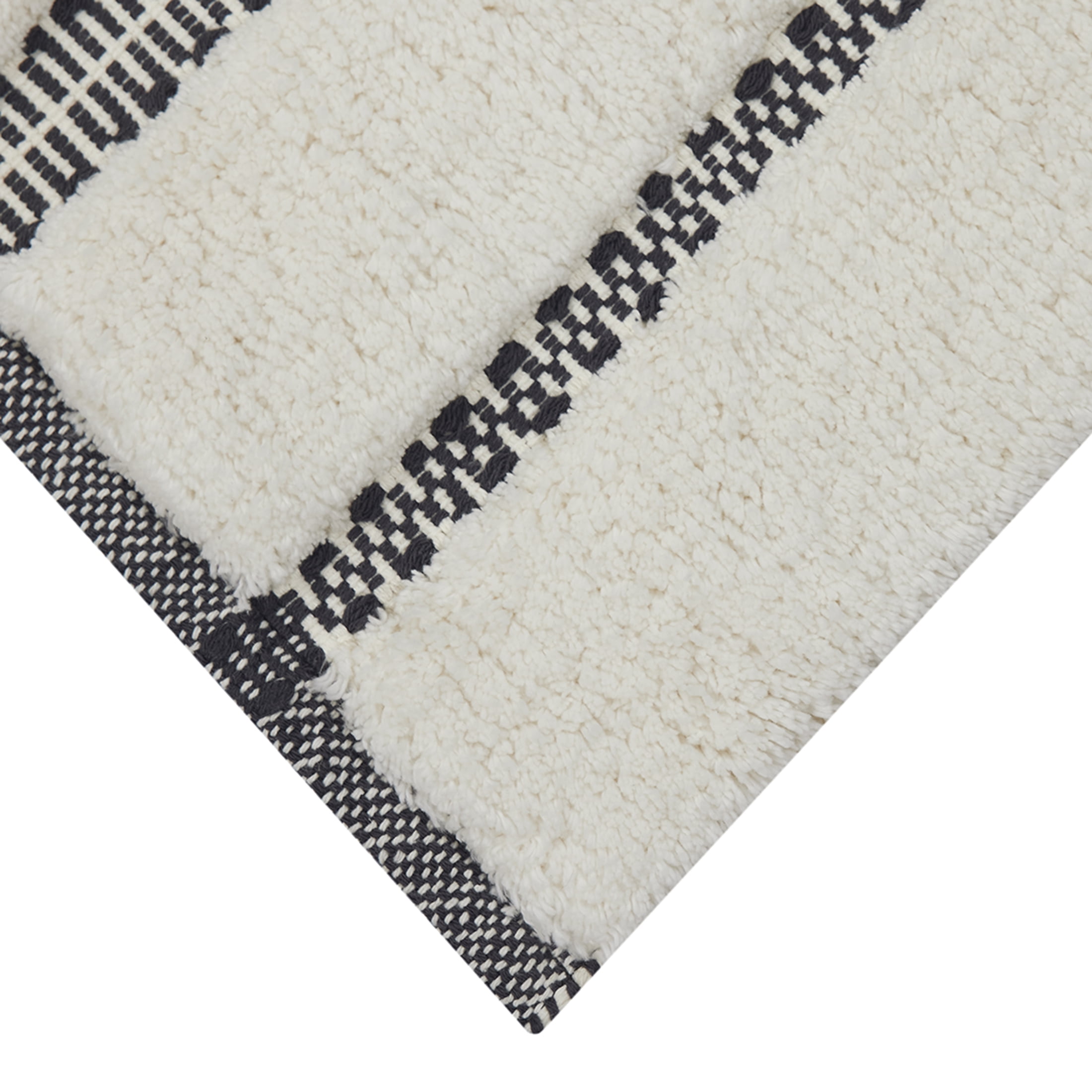Better Homes & Gardens Atlas Stripe Bath Runner Rug, Grey Shadow & Vanilla Dream, 24" x 60"