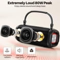 thumbnail image 2 of Máquina de karaoke portátil Bobtot 80W Peak con micrófono inalámbrico, 2 of 8