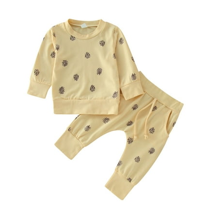 

simu Valentines Day Girls Outfits Baby Girls Boys Print Autumn Long Sleeve Pants Set Clothes for Birthday Wedding