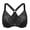 Black, variant on Curyon Racerback Front Close Bra Women's Underwire Unpadded Plus Size Bras,34DD