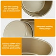 thumbnail image 4 of CIVG 4pcs 4.5 inch Nonstick Round Cake Pan Set Fried Egg Mold, Pancake moulds for Baking Baking Pans Reusable Food Grade Carbon Steel Air Fryer Accessories for Cooking (Gold), 4 of 9