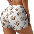 thumbnail image 1 of Balery Retro Squirrel Pantalones cortos de entrenamiento estampados para mujer, sin costuras, ajustados, para gimnasio, yoga, correr, deportes, ejercicio activo, fitness.-X-Large, 1 of 8