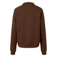 thumbnail image 6 of felwors 2025 Bomber Jacket Women Textured Lightweight Zip Up Jackets Casual Stand Collar Zipper Coat Fall Fashion Outerwear Top Brown, S, 6 of 6