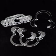 Transer 12pcs Dental C-Shape Intraoral Cheek Lip Retractor Opener for Adult M