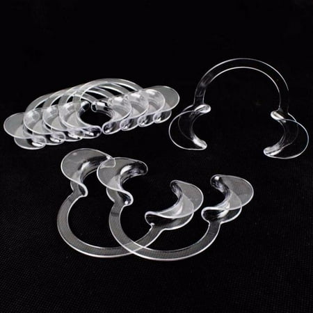 Transer 12pcs Dental C-Shape Intraoral Cheek Lip Retractor Opener for Adult M